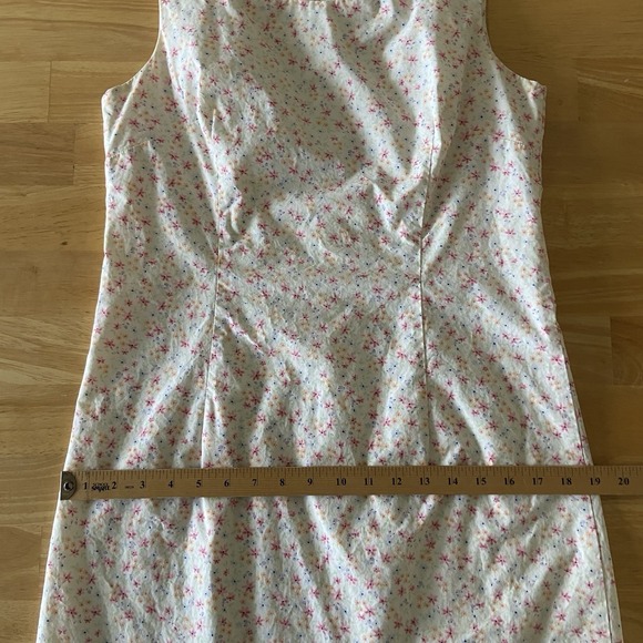 L.L.Bean Floral Cotton Sheath Dress Women 8 Lined Sleeveless Prairie Cottagecore - Picture 7 of 9